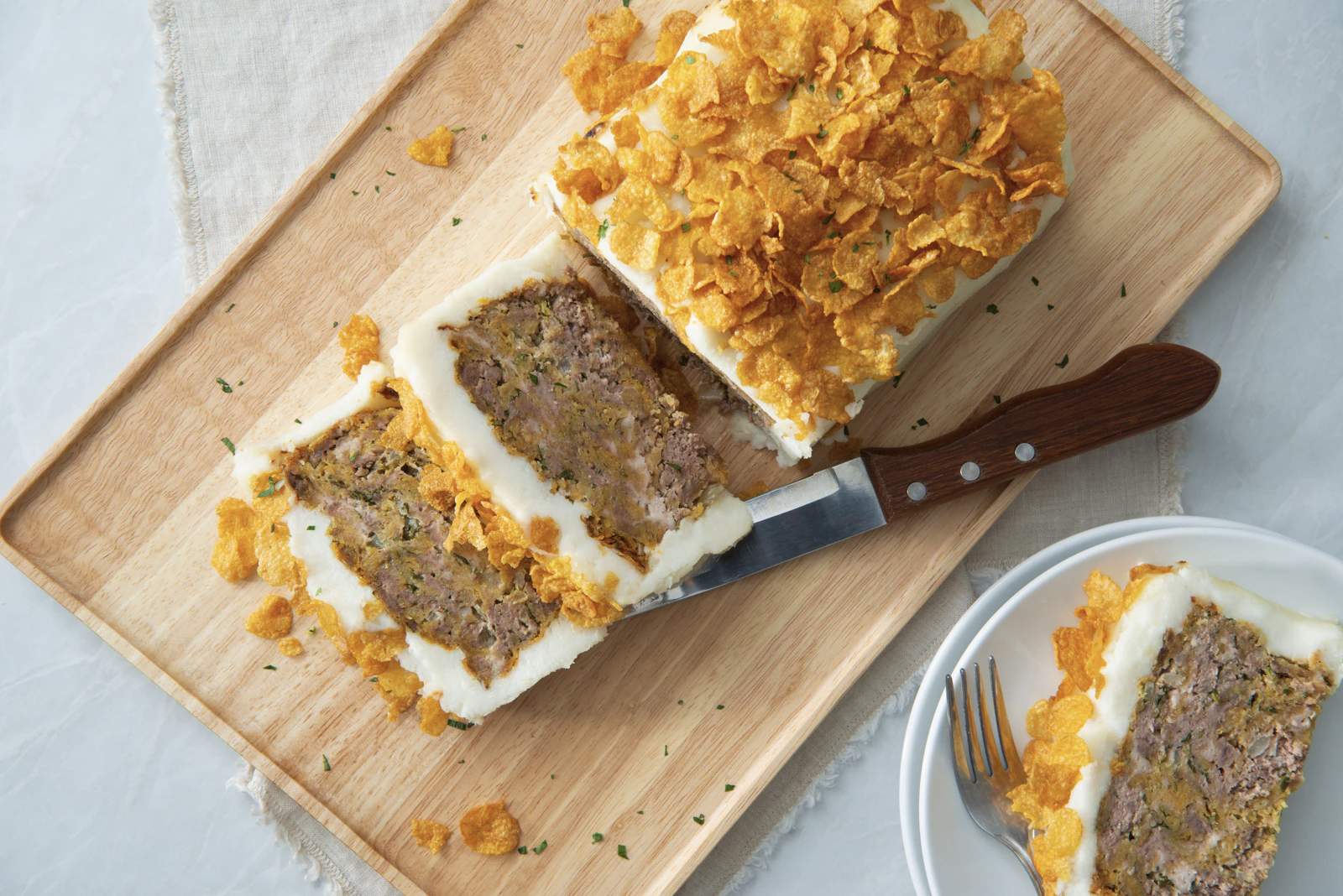 Solve Frosted MeatLoaf w/ Corn Flakes Cereal jigsaw puzzle online with