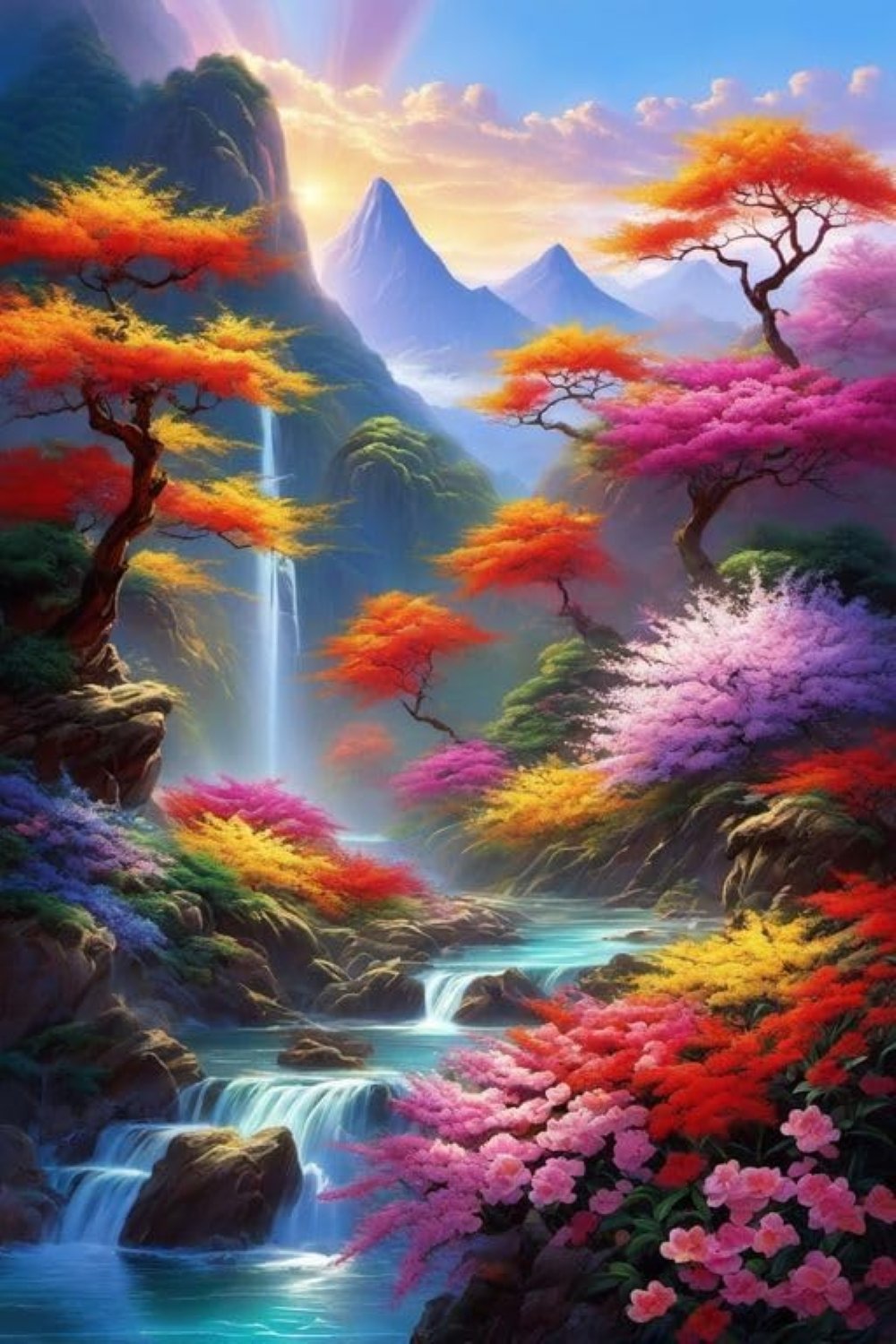 Solve Waterfall jigsaw puzzle online with 77 pieces