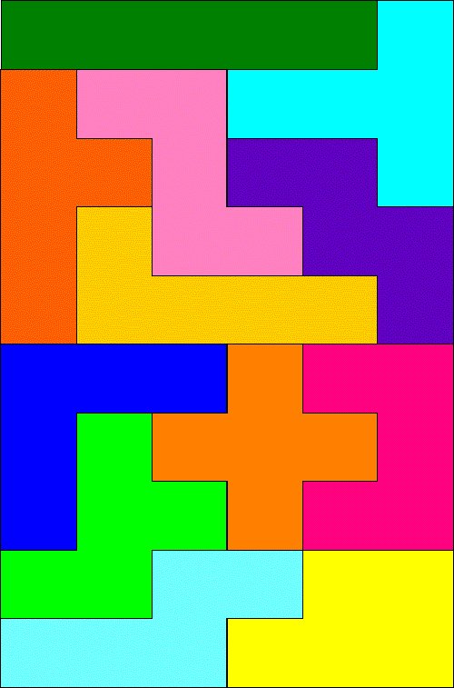 Solve pentomino jigsaw puzzle online with 70 pieces