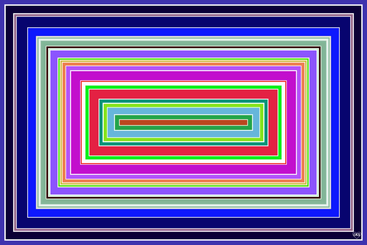 Solve Concentric Rectangles!! ~ M jigsaw puzzle online with 96 pieces
