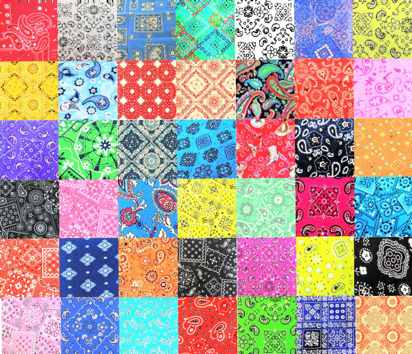 Solve PATCHWORK BANDANA PRINTS 2 jigsaw puzzle online with 143 pieces