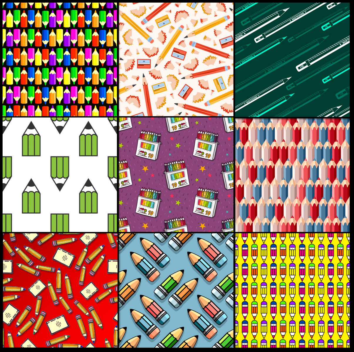 Solve Pencil patterns jigsaw puzzle online with 225 pieces