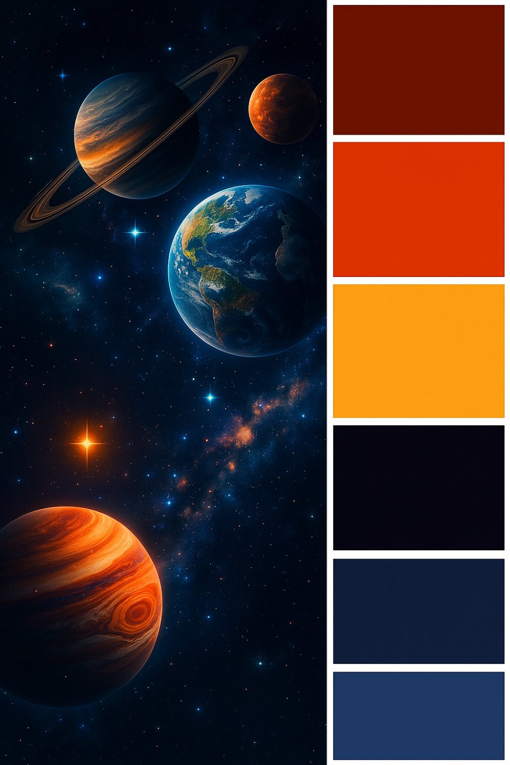 Solve space with color sample jigsaw puzzle online with 450 pieces