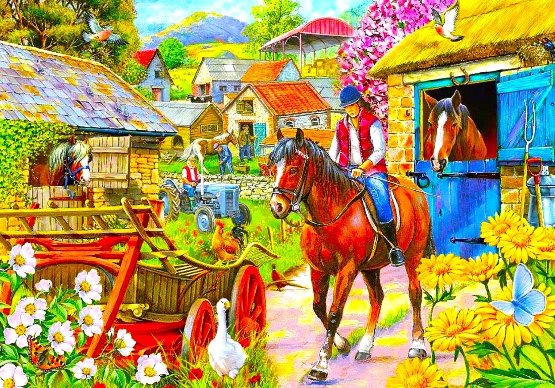 Solve Horse Rider jigsaw puzzle online with 352 pieces
