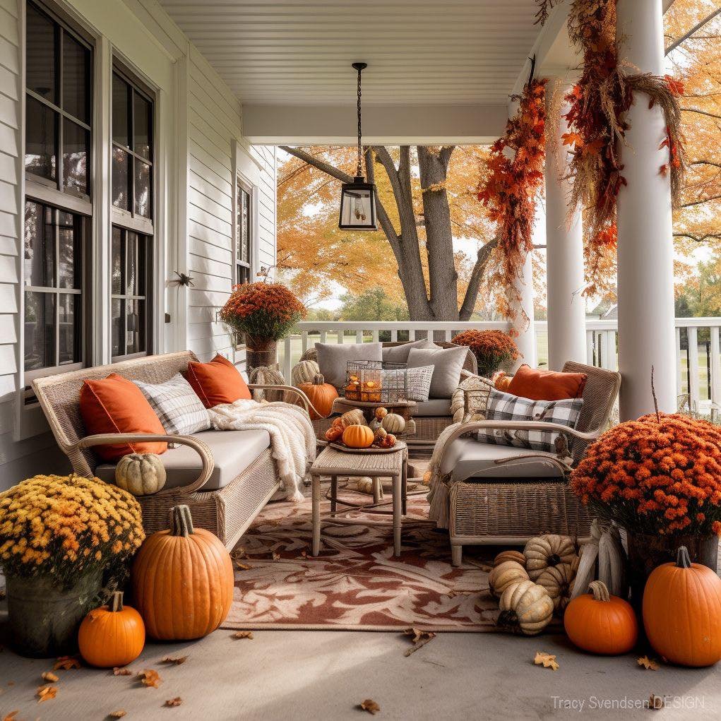 Solve Autumn Porch (X-Large) jigsaw puzzle online with 306 pieces
