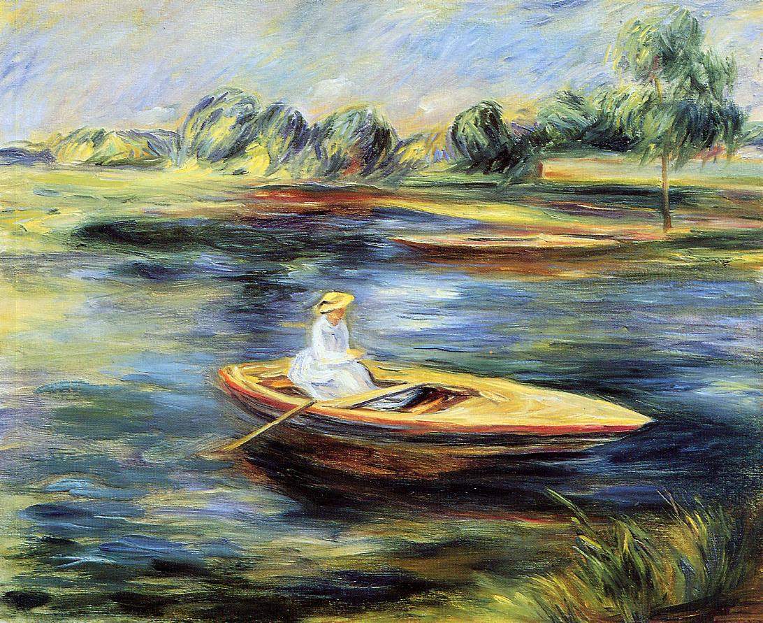 Solve Young Woman Seated in a Rowboat Mladá žena sedící v loďce