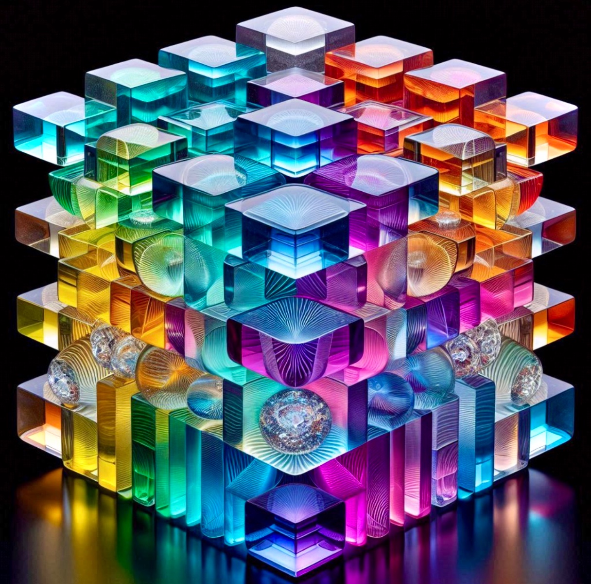 Distorted Cube Puzzle Solve Cantilever Cubes jigsaw puzzle online with 36 pieces