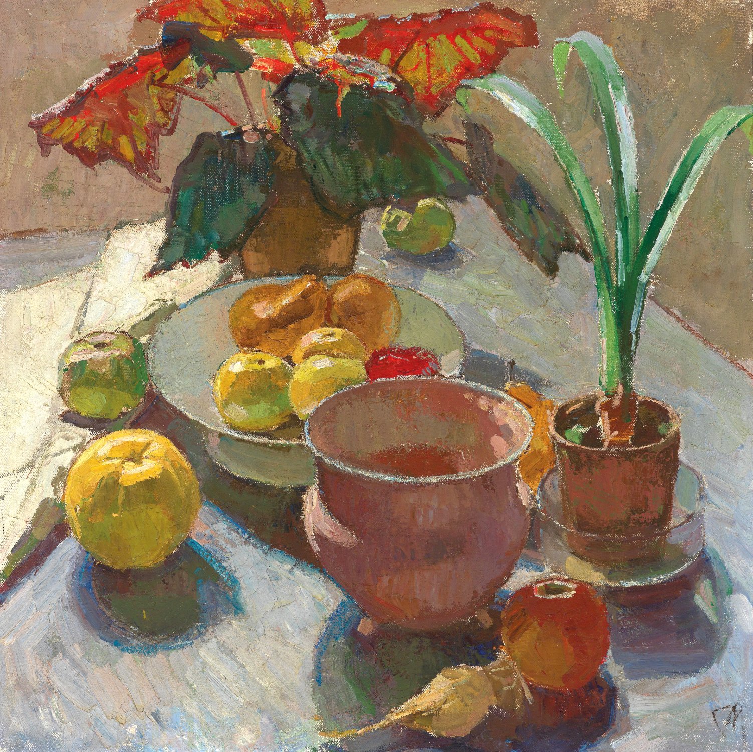 Solve Carl Moll (Austrian, 1861 1945) Still Life with Pots of