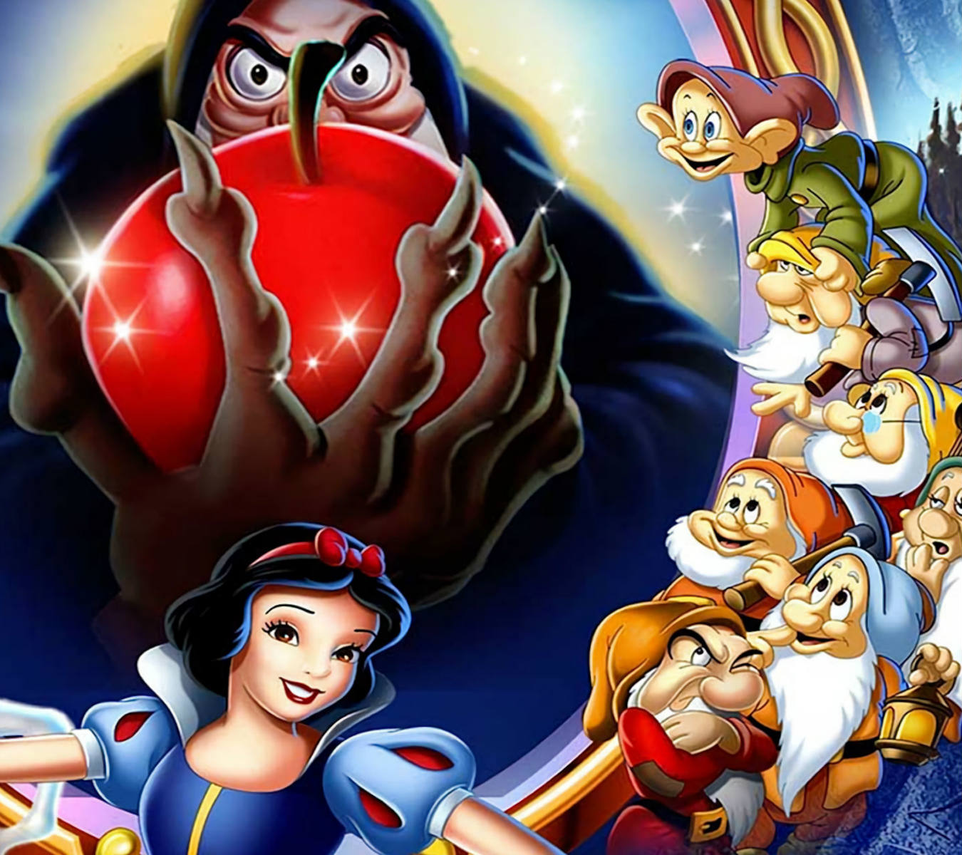 Solve Snow White and the Seven Dwarfs jigsaw puzzle online with 460 pieces