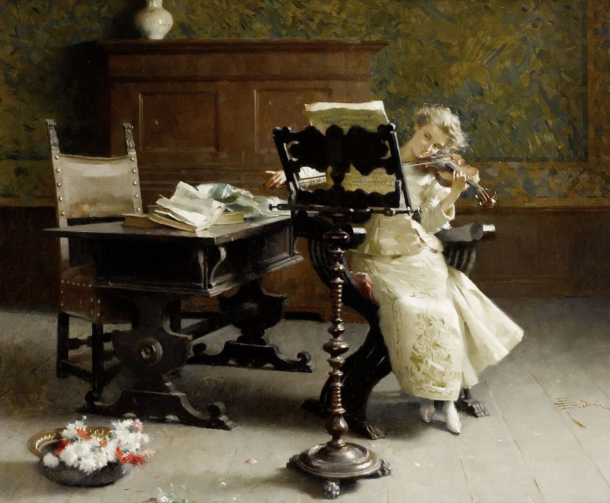 Solve "The violinist" jigsaw puzzle online with 154 pieces