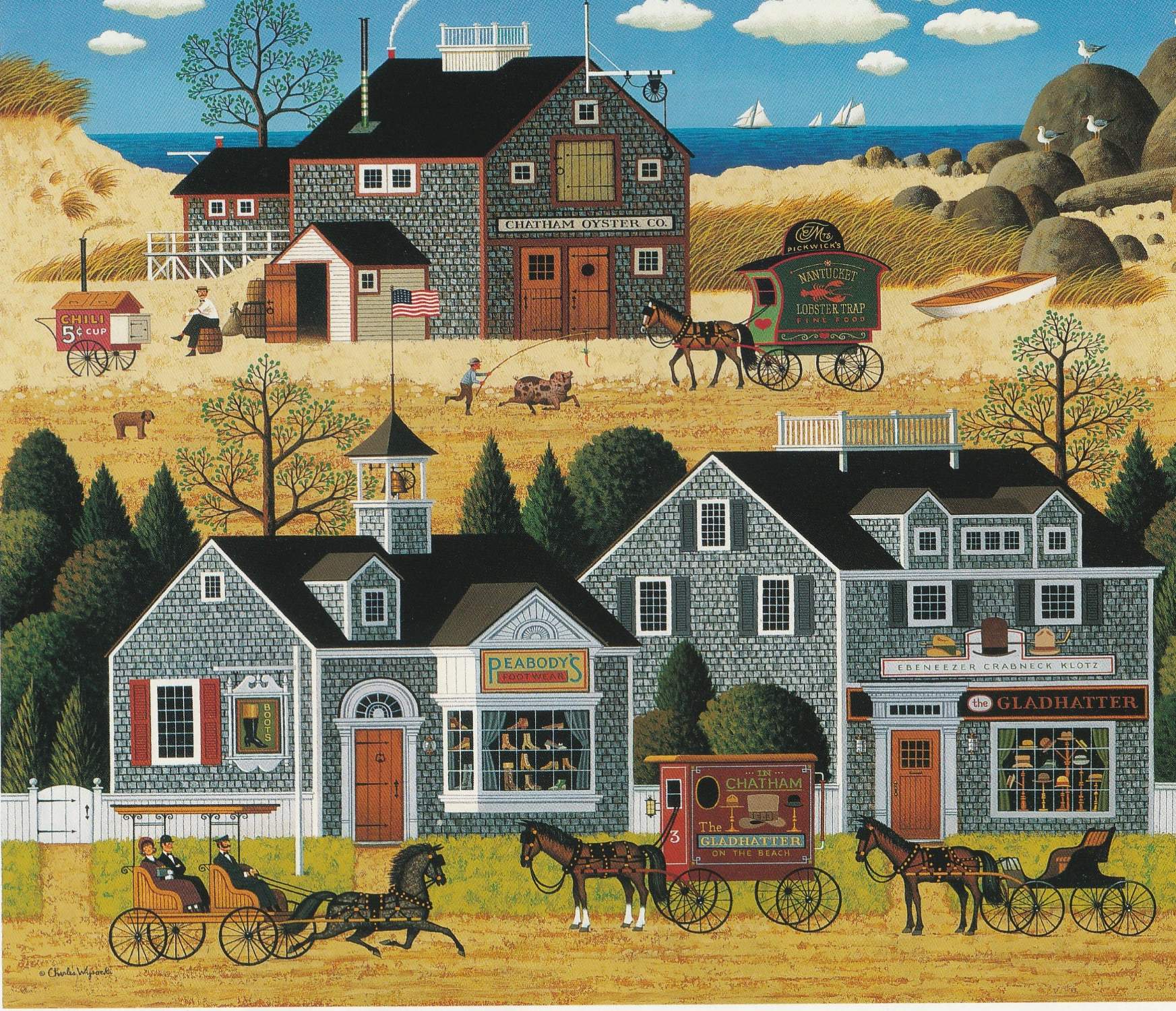 Solve Devilstone Harbor {Charles Wysocki} jigsaw puzzle online with 180