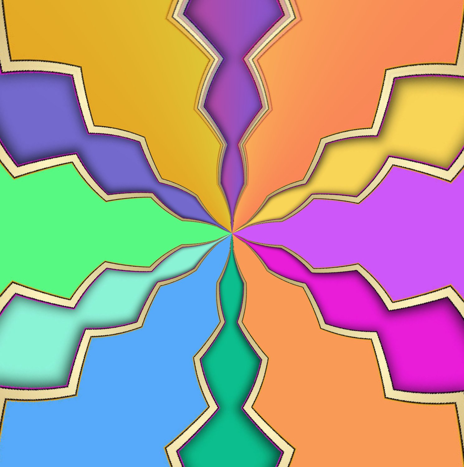 Solve ZIGZAG ZOOM jigsaw puzzle online with 100 pieces