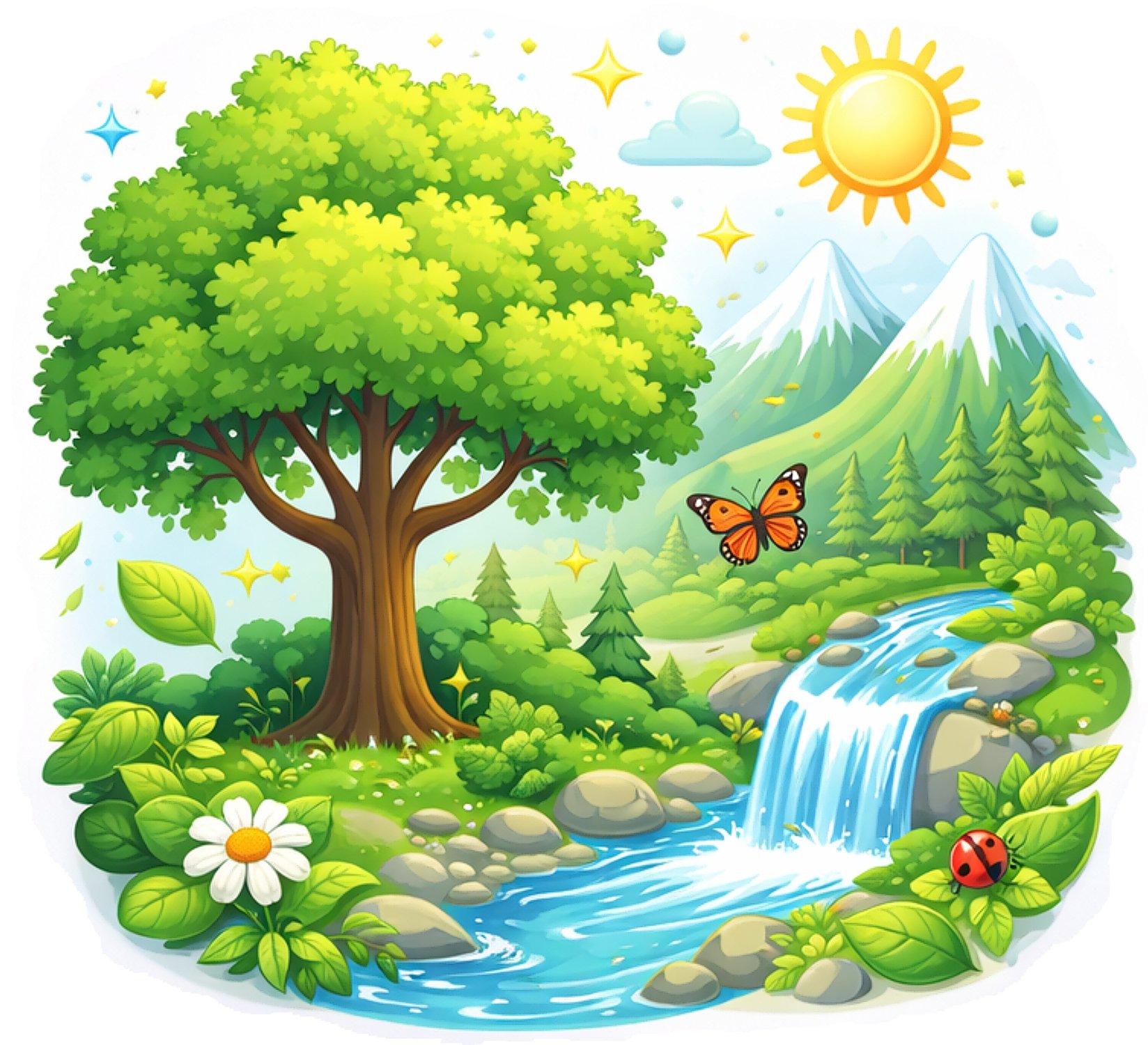 Springtime Stream Solve Springtime Stream jigsaw puzzle online with 304 pieces