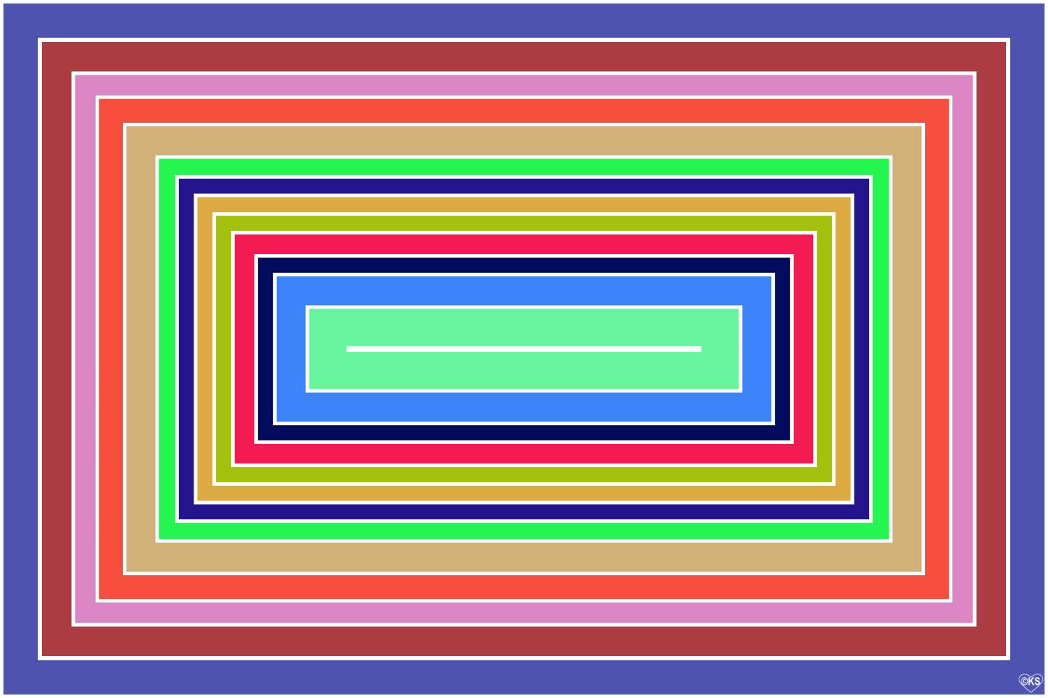 Solve Concentric Rectangles!! ~ M jigsaw puzzle online with 96 pieces