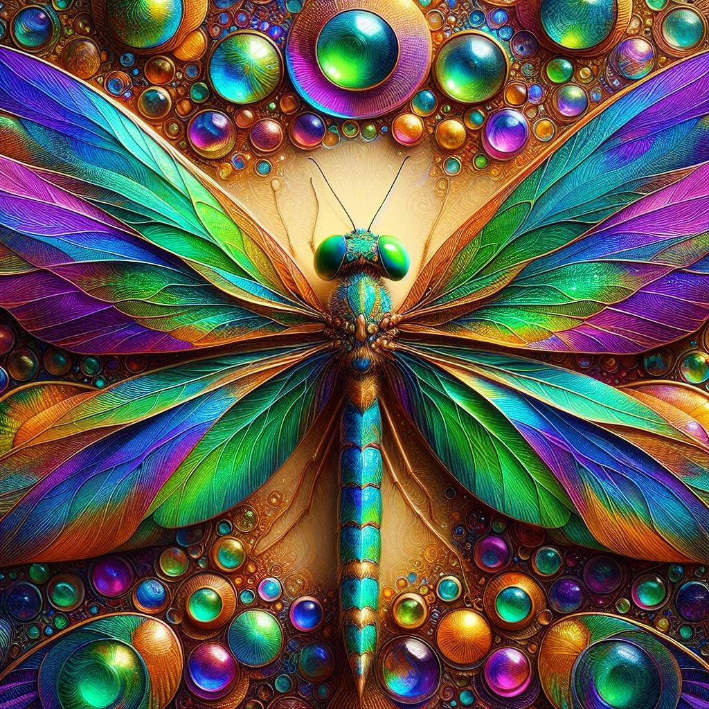 Solve beautiful dragonfly jigsaw puzzle online with 49 pieces