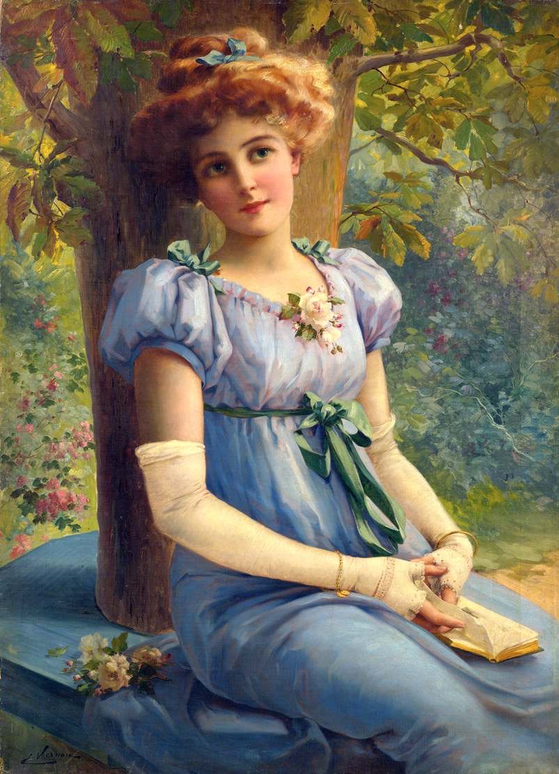 Jigsaw Puzzle A Sweet Glance by Emile Vernon Date unknown 192