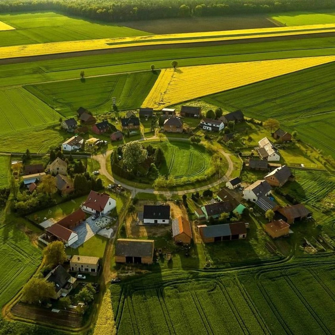 Solve The Tiny Village of Gronowice, Poland jigsaw puzzle online with 9