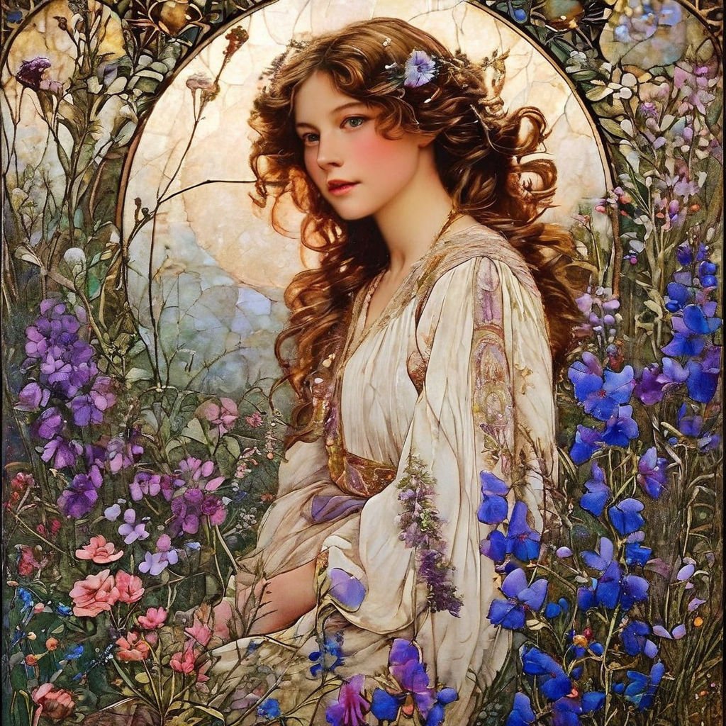 Solve Pre-Raphaelite beauty (can be resized from 9 to 306 pieces ...