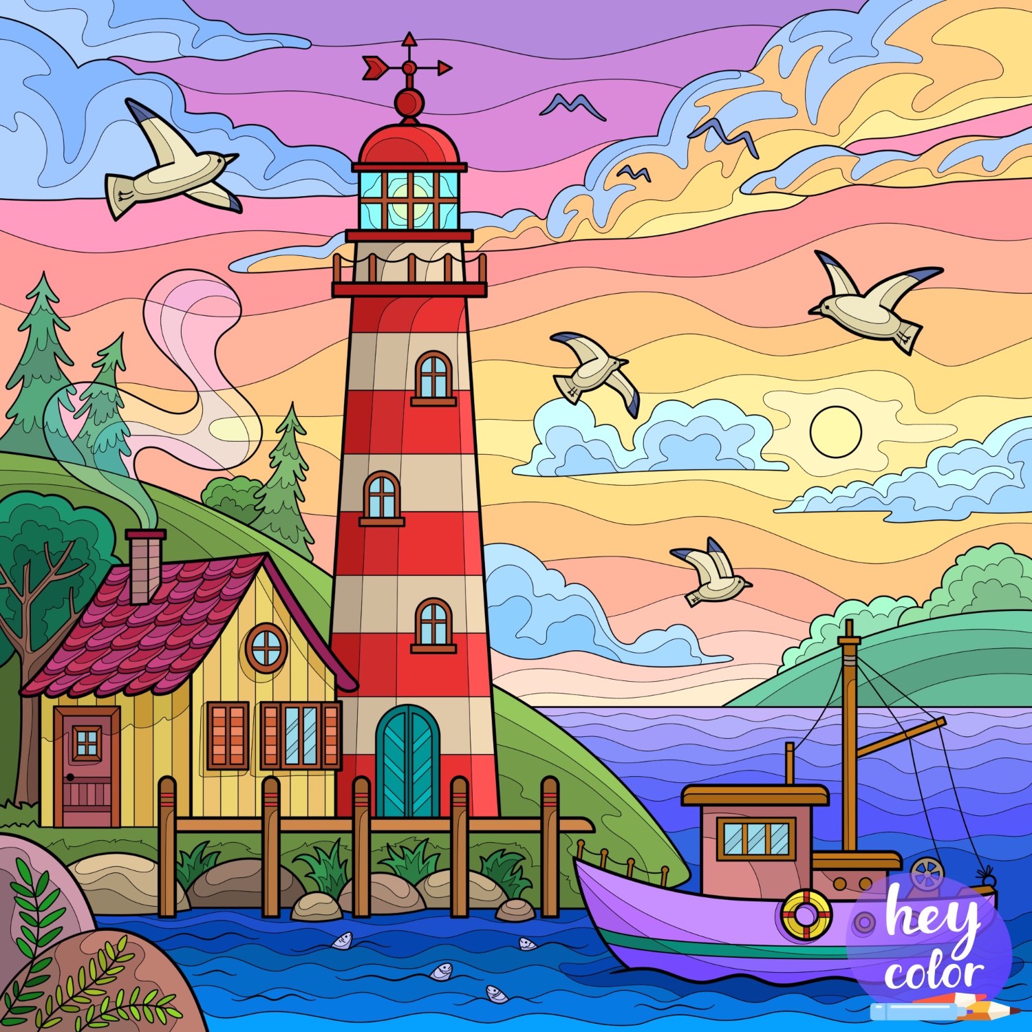 Solve Light House* jigsaw puzzle online with 256 pieces