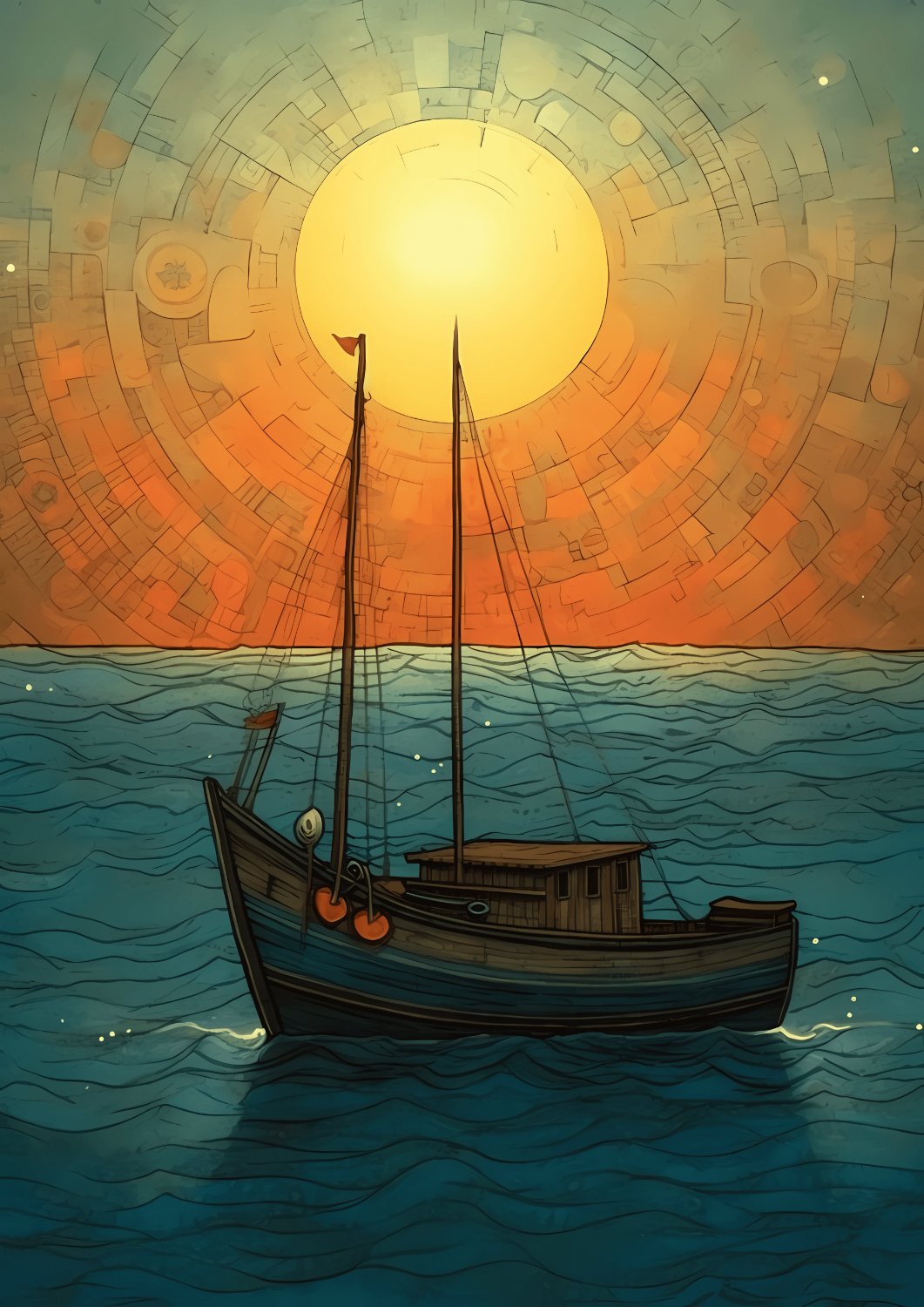 Solve Fishing Boat jigsaw puzzle online with 96 pieces