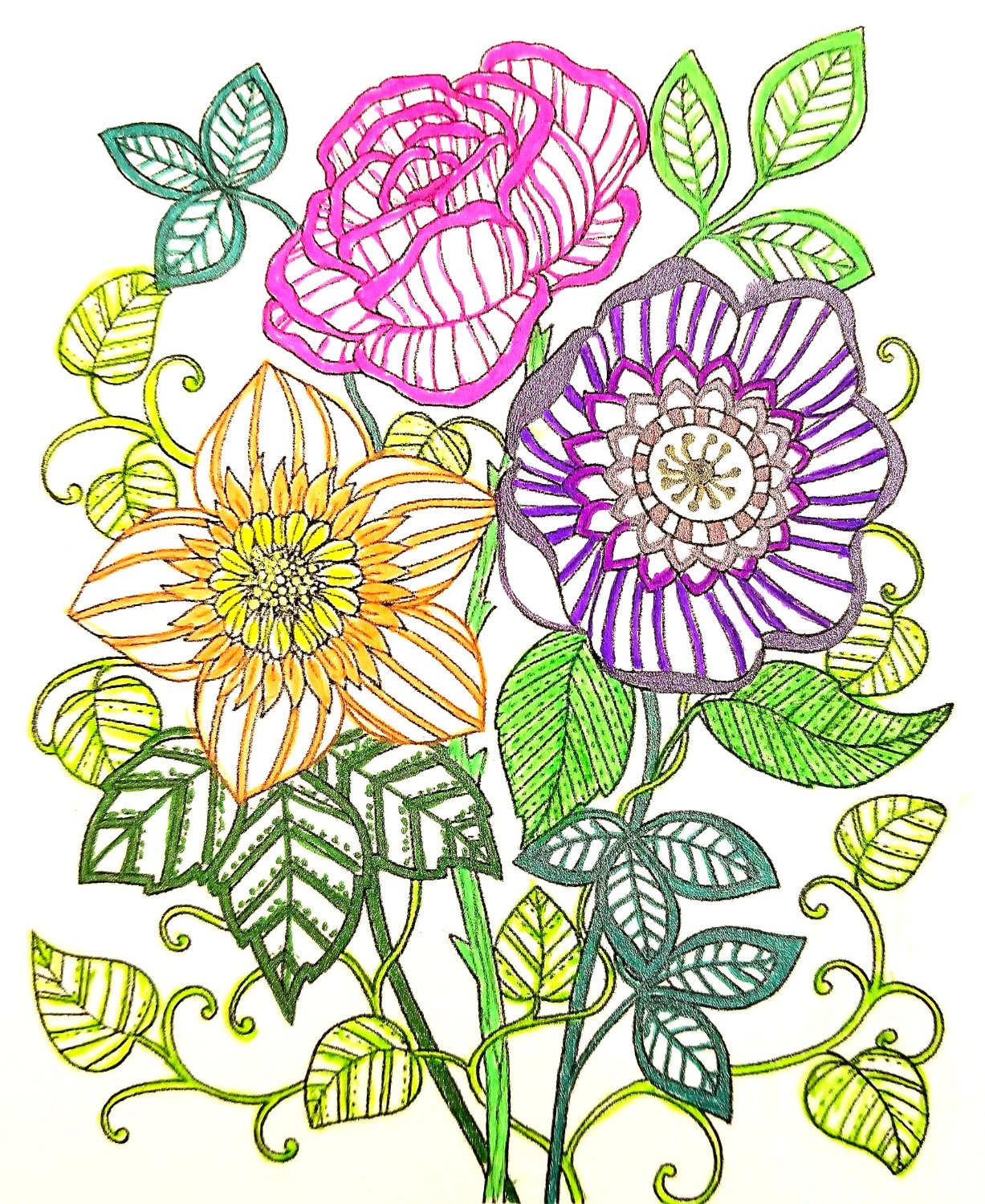 Solver Trio Solve Trio of Flowers 2 jigsaw puzzle online with 63 pieces