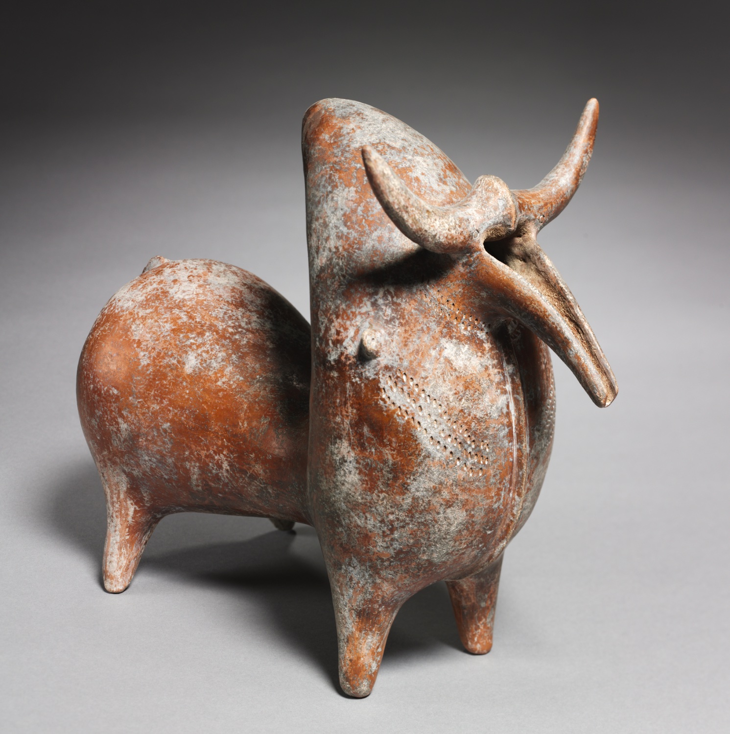 Solve Burnished Earthenware Spoted Zebu Vessel, Marlik, Iran, ca. 1000