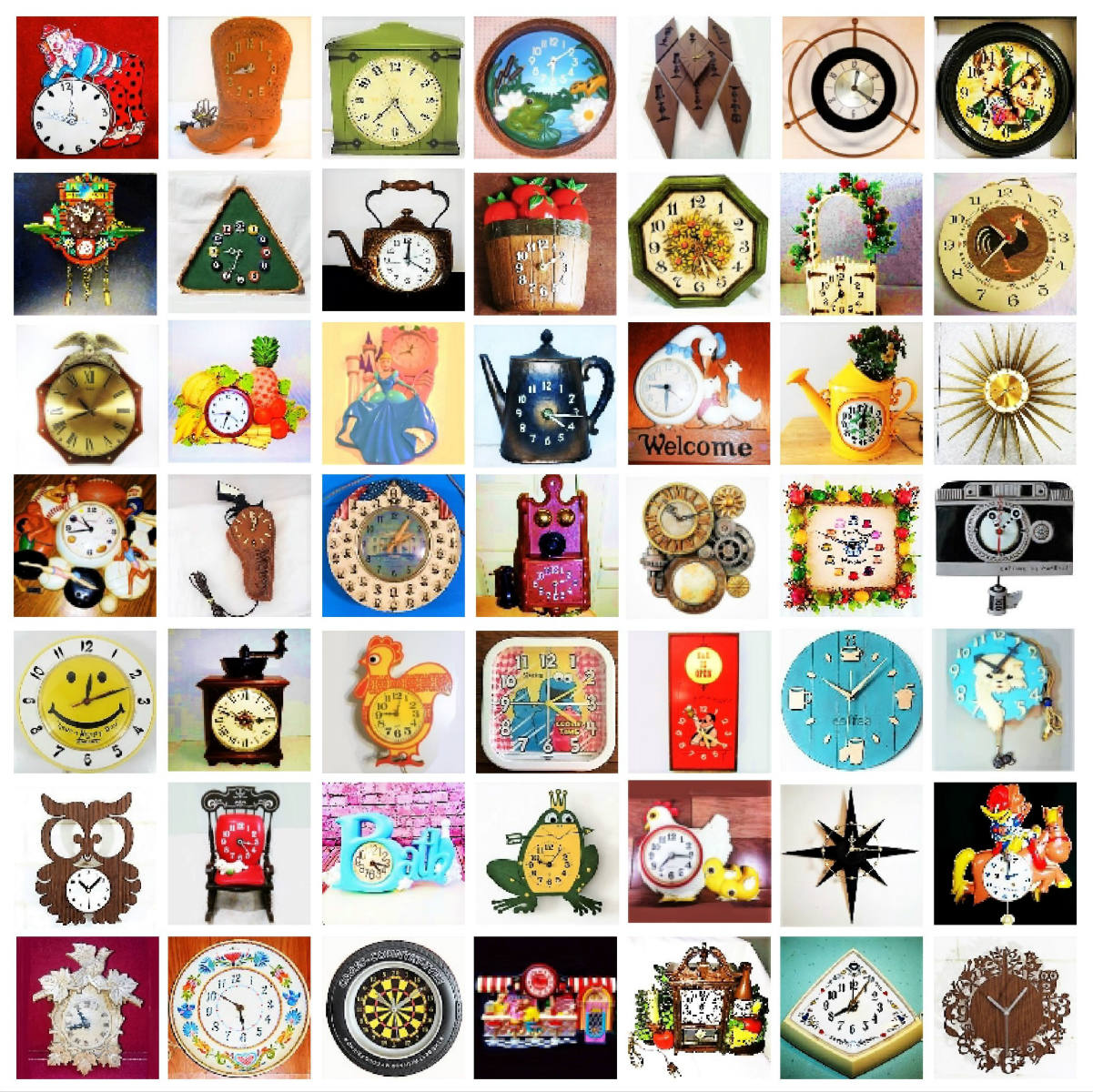 Solve VINTAGE WALL CLOCKS jigsaw puzzle online with 256 pieces