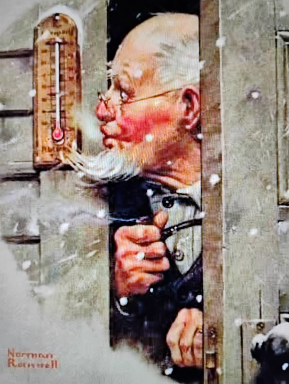 Solve Norman Rockwell jigsaw puzzle online with 63 pieces