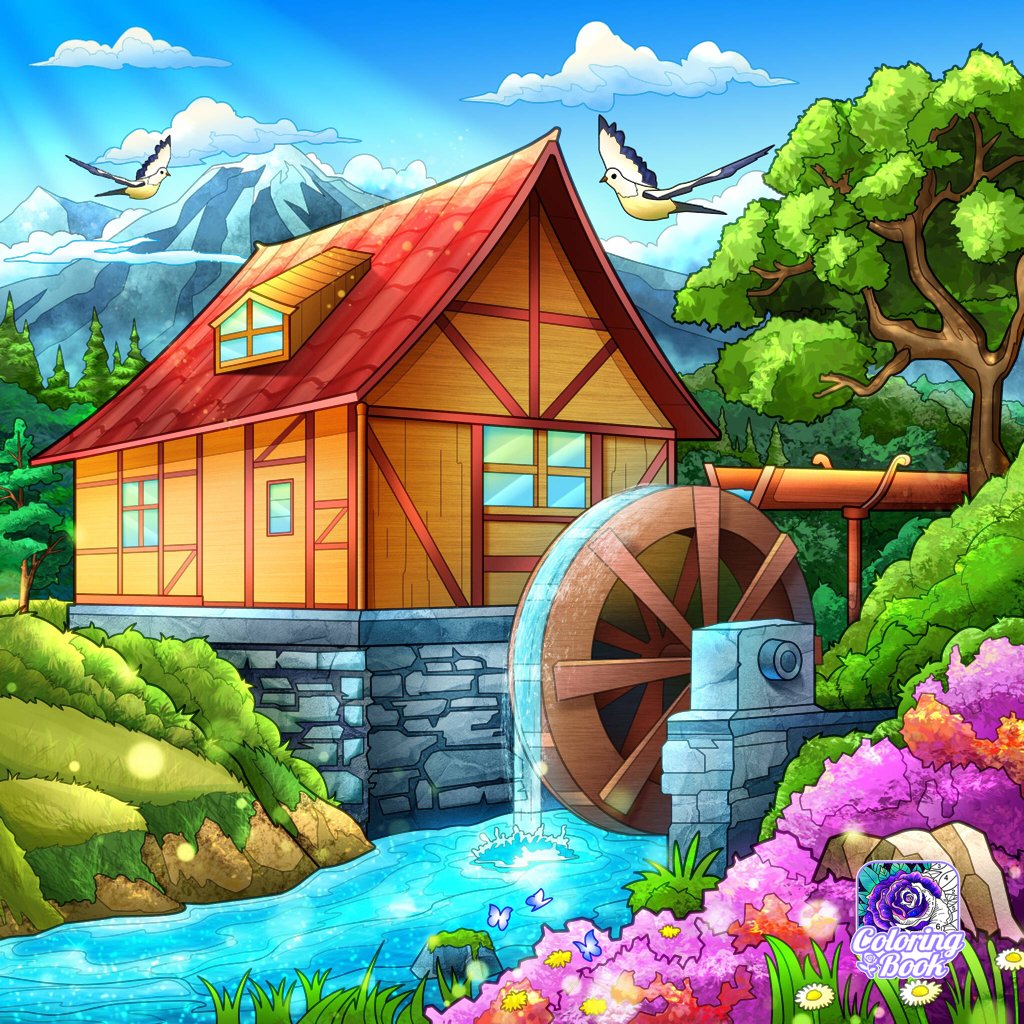 Solve PUZZLE Water Wheel II jigsaw puzzle online with 306 pieces