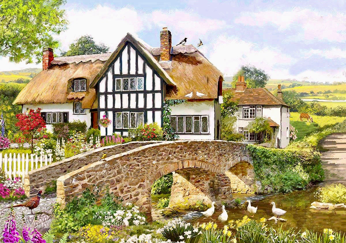 Solve THE OLD BRIDGE jigsaw puzzle online with 140 pieces