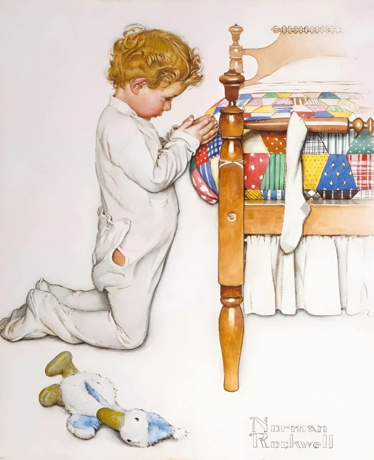Solve Norman Rockwell jigsaw puzzle online with 48 pieces