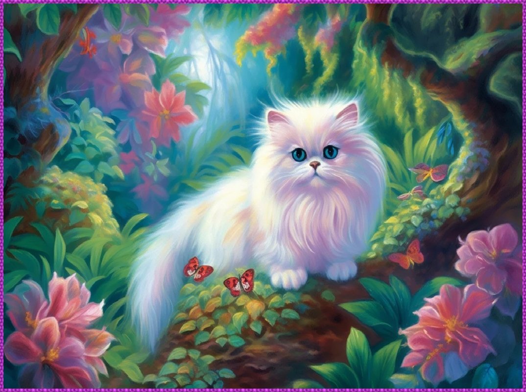 Solve Котёнок в саду jigsaw puzzle online with 70 pieces